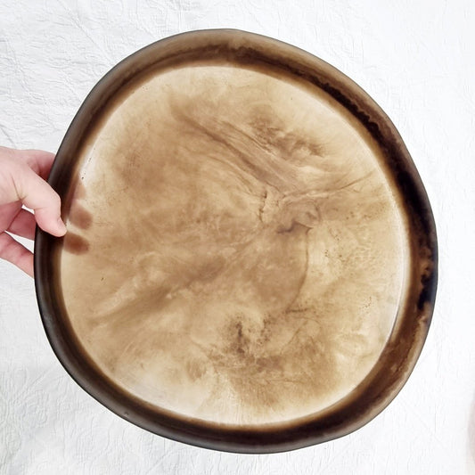 Resin Platter - Mocha Swirl