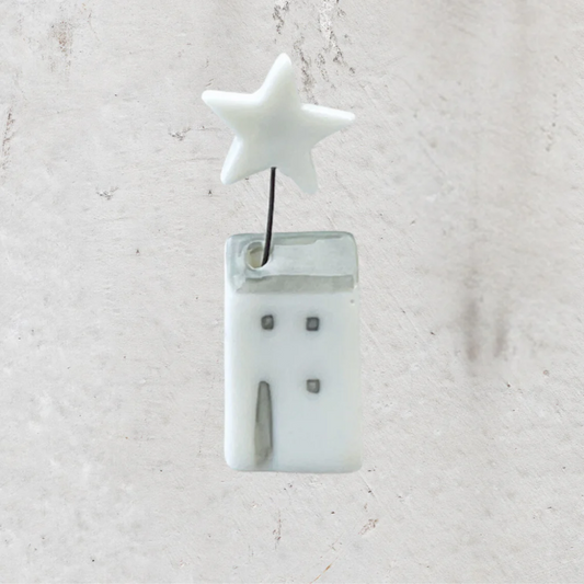 Porcelain Tiny Cottages & Little Wire Shapes (select cottage + wire)