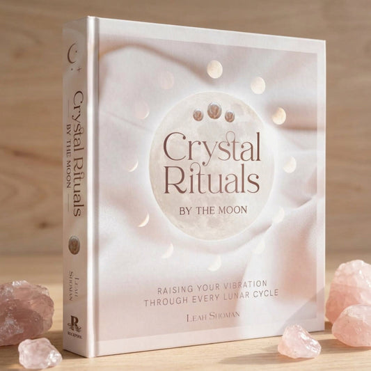 The book 'Crystal Rituals by the Moon' by Leah Shoman, published by Routledge. The image shows the book's front cover and spine against a clean white background.