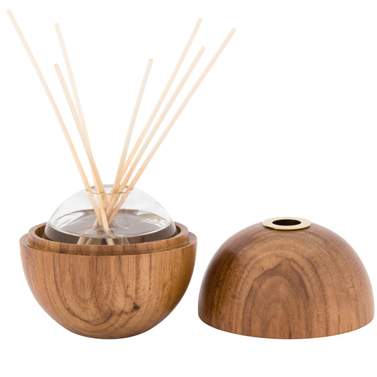 Teak Orb Vessel Diffuser