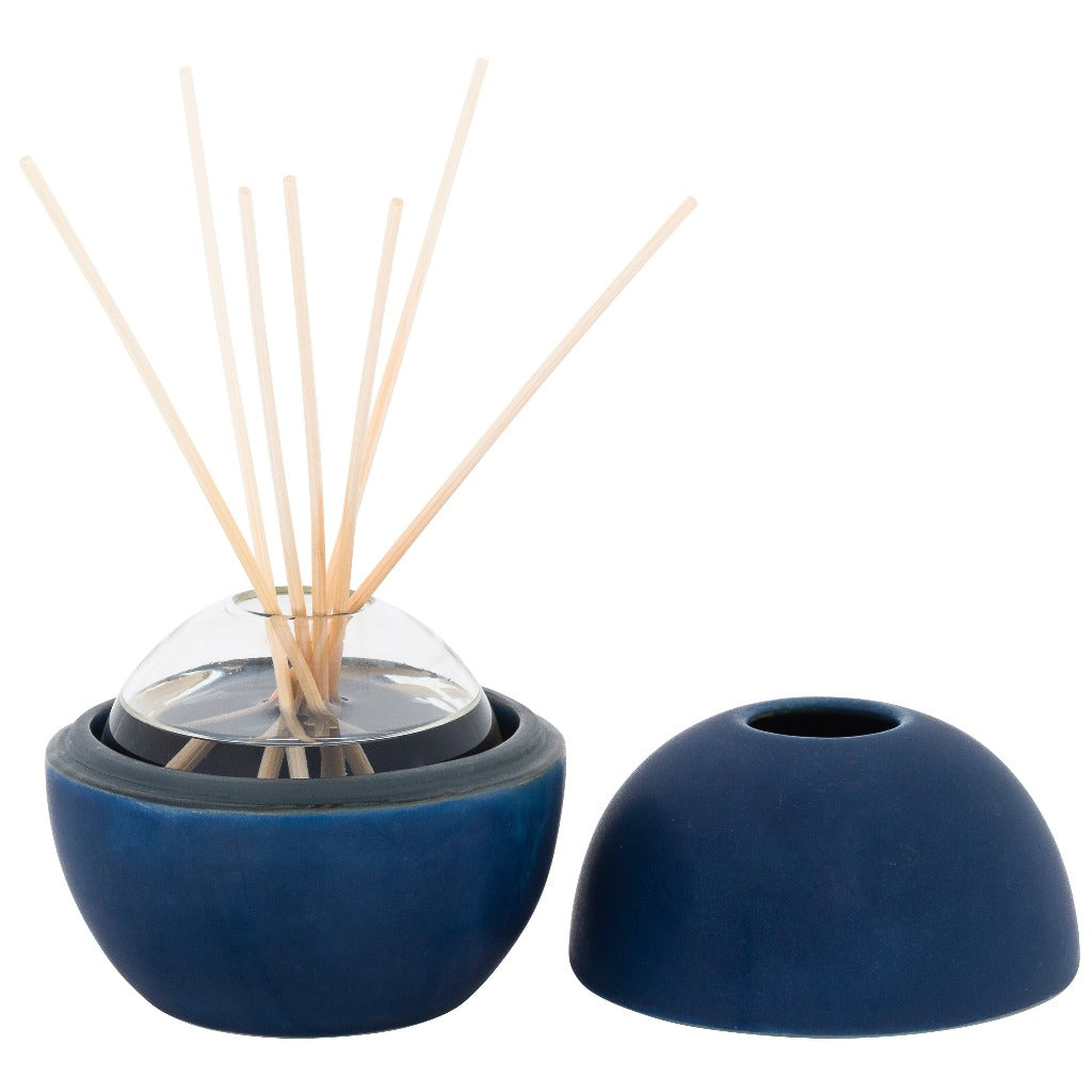Ceramic Orb Vessel Diffuser Navy