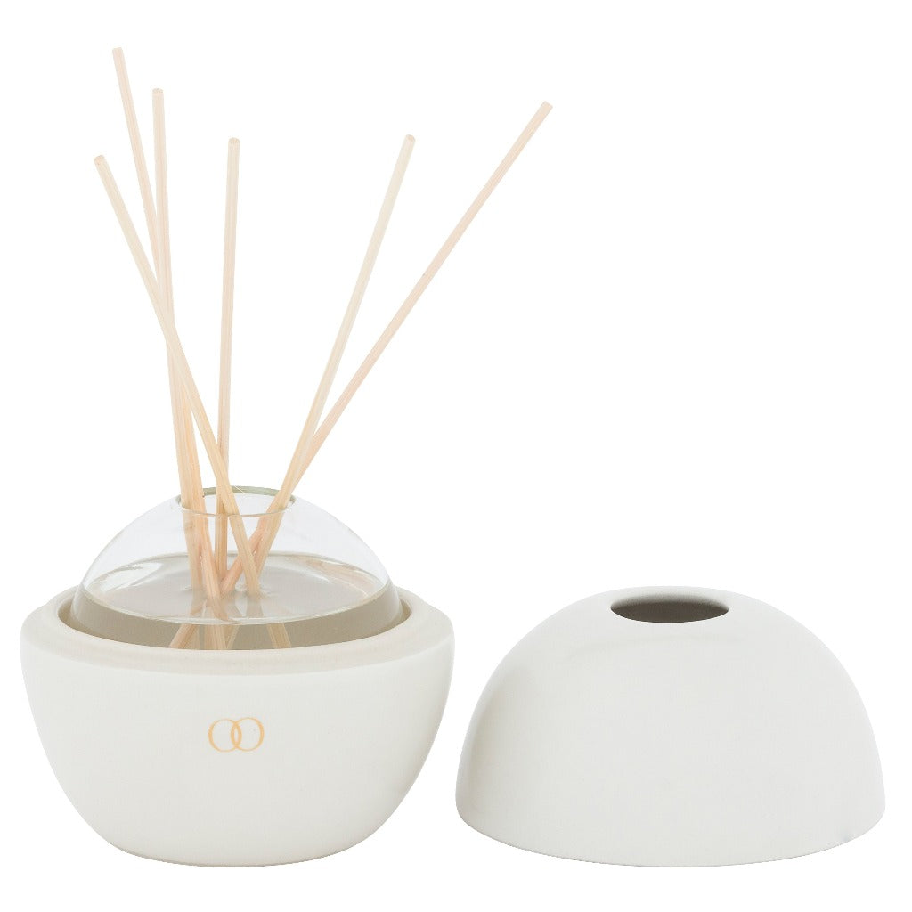 Ceramic Orb Vessel Diffuser Milk White