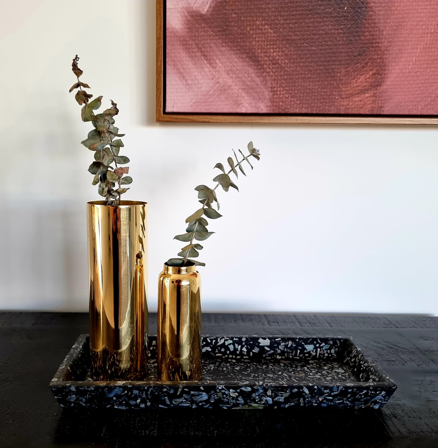 Polished Cylinder Vase - Brass