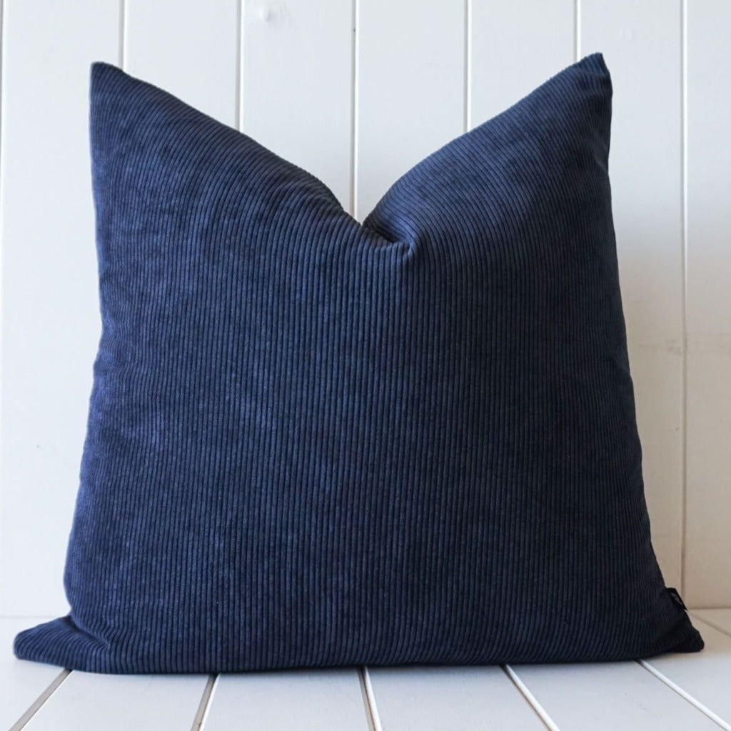 Corduroy cushions with feather insert