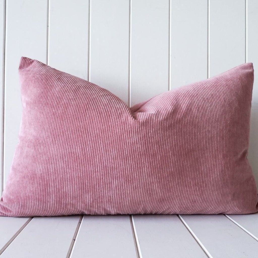 Corduroy cushions with feather insert
