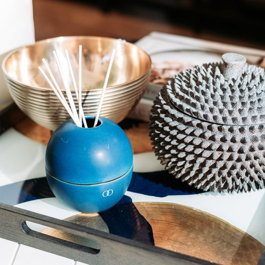 Ceramic Orb Vessel Diffuser Navy