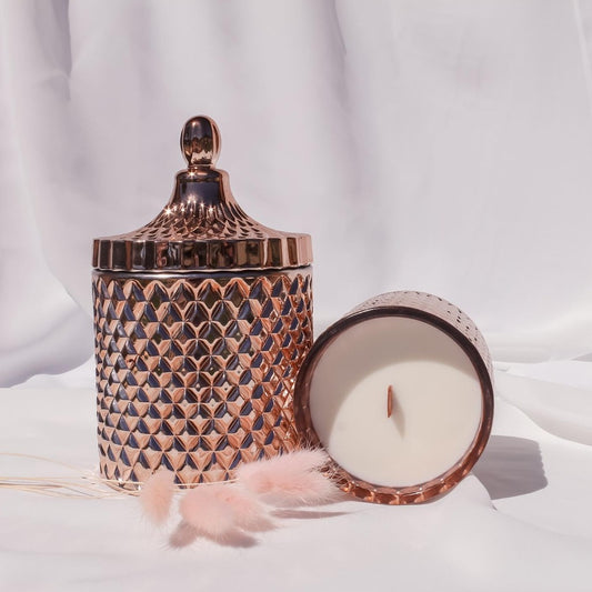 Deluxe Geo Candle - Rose Gold
