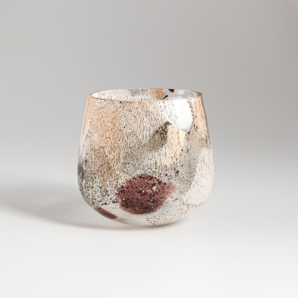 Sandy Glass Candle Holder