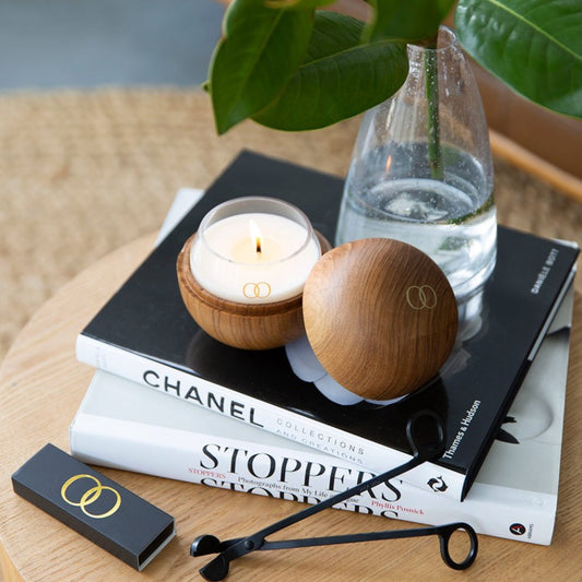 Teak Orb & OM Candle