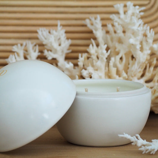 Ceramic Orb White & SENJA Candle