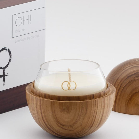 Teak Orb & OH Candle