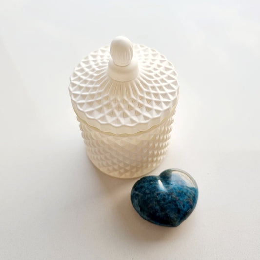 Deluxe Geo Candle - White