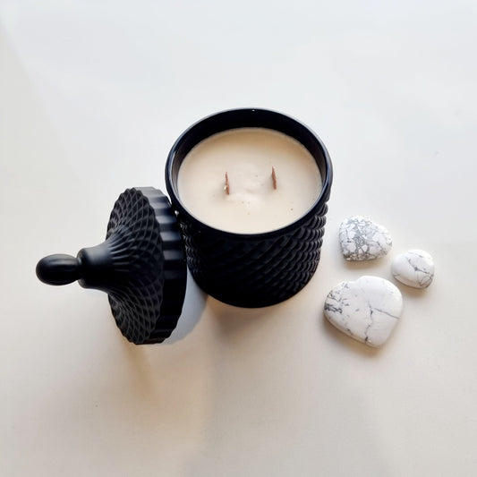Deluxe Geo Candle - Black