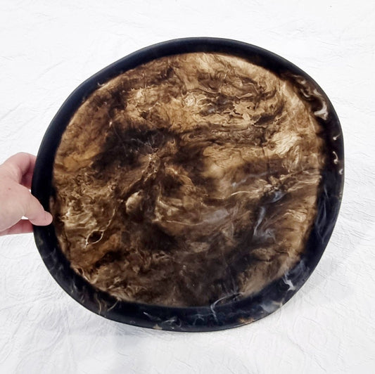 Resin Platter - Cappuccino Dreams