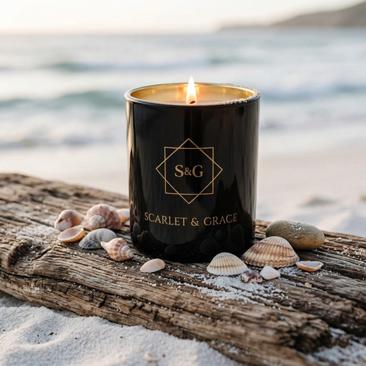 Scented Candle 90mile Beach from Onyx and Pearl made by Scarlett and Grace