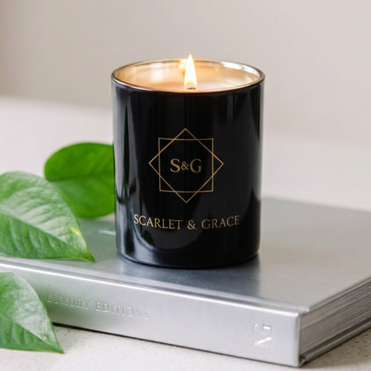 Summer Sorbet Scented Candle 340g shop Onyx and Pearl. Made by Scarlett and Grace in Australia