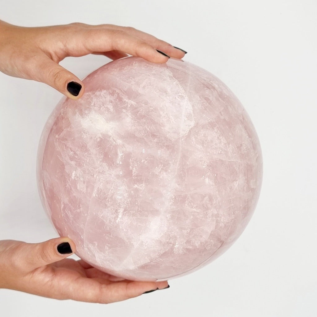 Extra Large Rose Quartz Sphere Crystal