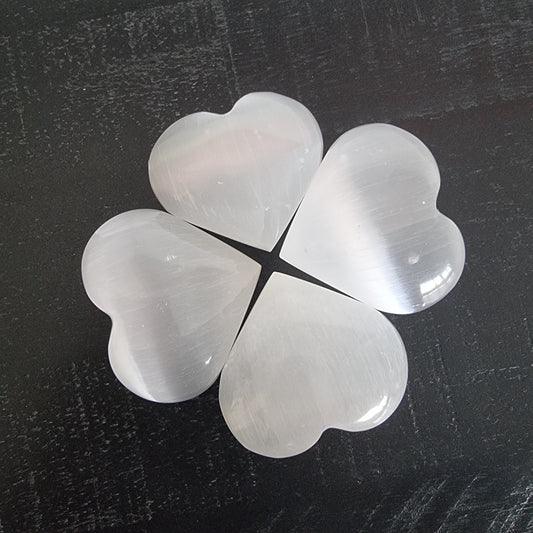 Selenite Palm Heart Crystal