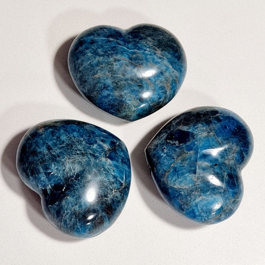 Blue Apatite Heart Crystals