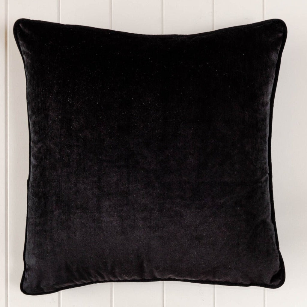 Velvet cushion with feather insert