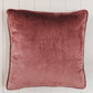 Velvet cushion with feather insert
