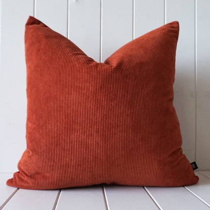 Corduroy cushions with feather insert