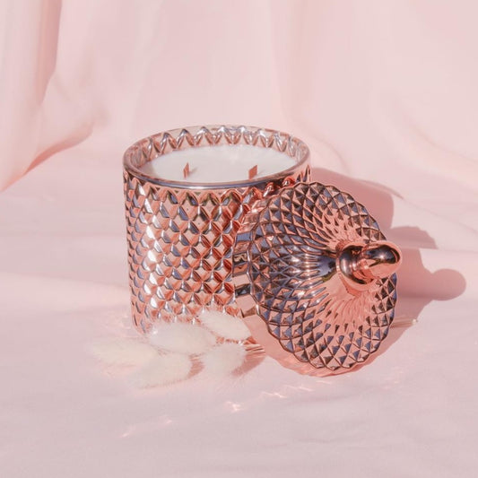 Deluxe Geo Candle - Rose Gold