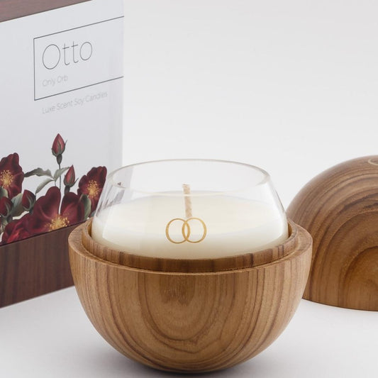 Teak Orb & OTTO Candle